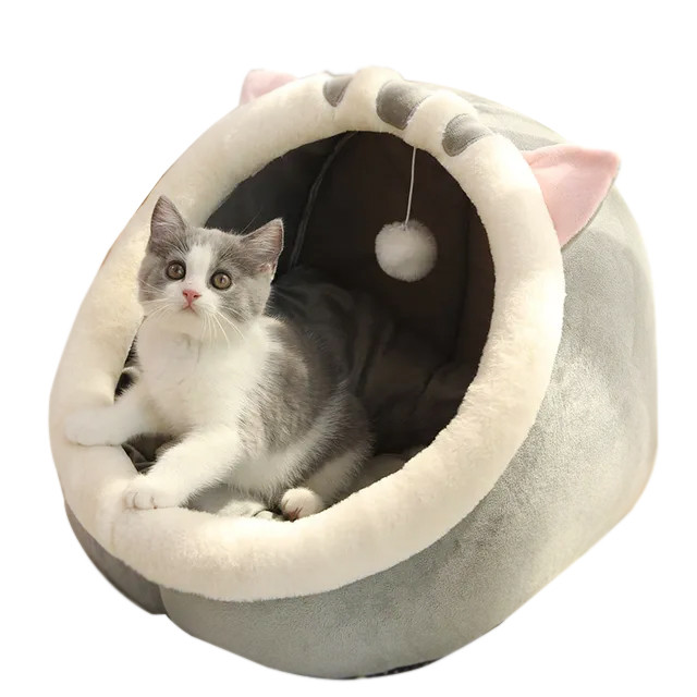Затишний будиночок для котів та собак British Shorthair з іграшкою