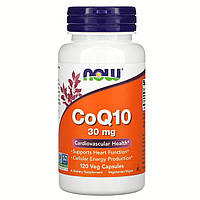 Коензим Q10, Now Foods, 30 мг, 120 капсул