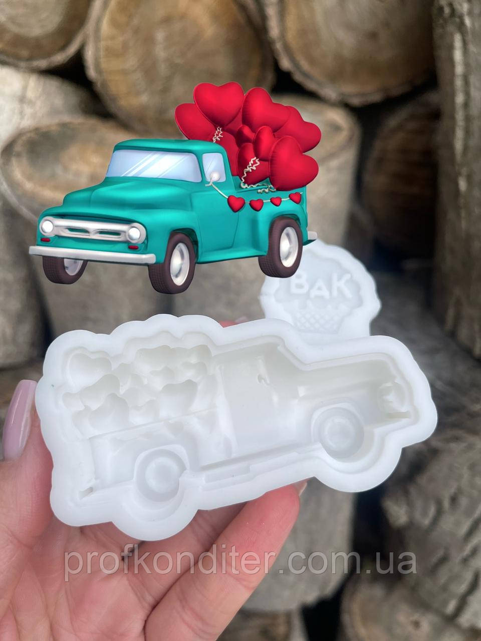 Ексклюзив! Силіконовий молд для шоколаду та ін "Авто з повітряними кульками", фото 1