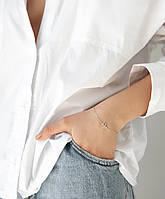 Жіночий срібний браслет "Літачок мрії" з кубічним цирконієм, покритий родієм