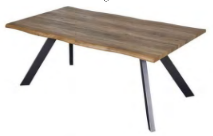 Стол обеденный прямоугольный не раскладной Метрополь деревянный мдф ,коричневый, каркас металл черный - фото 2 - id-p2038583334