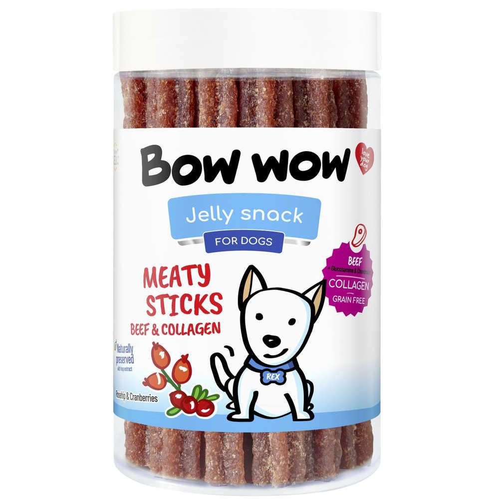 Ласощі для собак з яловичиною та колагеном 12 см Bow wow 20 шт/уп