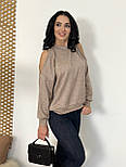 Жіноча ангорова кофта з розрізами "Girl" Норма, фото 8