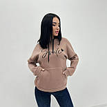 Жіноче худі з принтом "Smile" Батал, фото 4