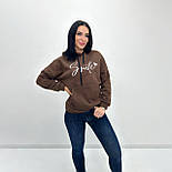 Жіноче худі з принтом "Smile" Батал, фото 8