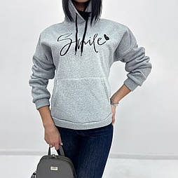 Жіноче худі з принтом "Smile" Батал