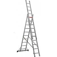 Лестница трехсекционная расскладная VIRASTAR Triomax Pro алюминиевая 3x12 (TS190)