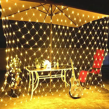 Гірлянда сітка вулична 180 LED 3х2 метри для садово-паркового дизайну, з пультом керування