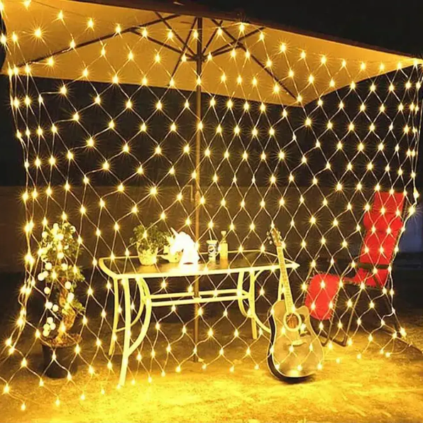 Гірлянда сітка вулична 180 LED 3х2 метри для садово-паркового дизайну, з пультом керування