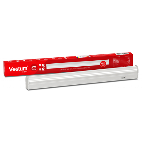Світлодіодний меблевий світильник Vestum 5W 4500K 310мм (1-VS-6201), фото 1