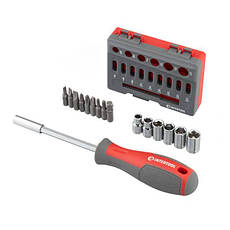 Викрутка з комплектом насадок 16 од INTERTOOL VT-3345, фото 3