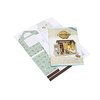 Ляльковий будинок конструктор DIY Cute Room 8008-D Вітальня з верандою та каміном. Конструктор румбокс, фото 5