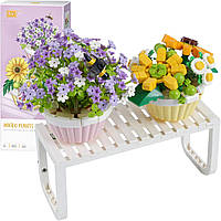3D конструктор-набір будівельних блоків LOZ 1674 Букети квітів у горщику 543 деталі пластиковий, фото 2