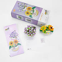 3D конструктор-набір будівельних блоків LOZ 1674 Букети квітів у горщику 543 деталі пластиковий, фото 6