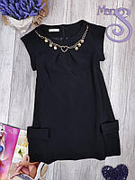 Женское платье Prada на подкладке чёрное без рукавов с карманами Италия Размер М (38)