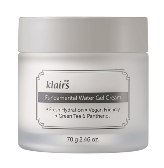 Крем-гель із пантенолом і зеленим чаєм Dear, Klairs Fundamental Water Gel Cream 70 г