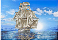 Корабль Вышивка схема бисером, Канва Город Пейзажи Корабли море Морські пейзажі