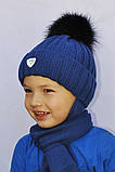 Зимова шапка та шарф на флісі для хлопчика Agbo (Польща), фото 2