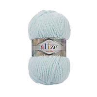 Пряжа плюшевая Alize Softy Plus (Алізе Софтлі Плюс), Мята №15, 100гр., 120м., нитки для вязания