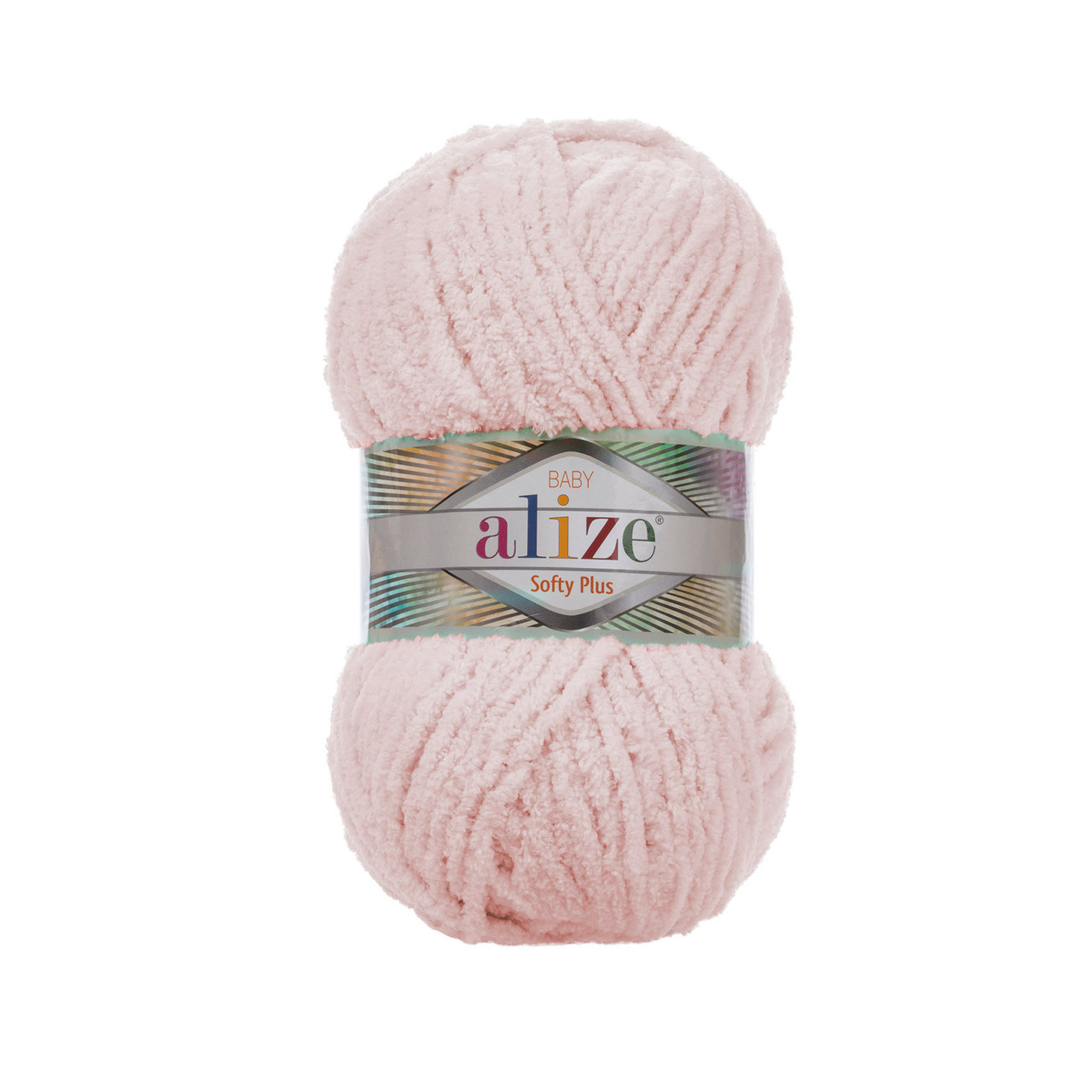 Пряжа плюшева Alize Softy Plus (Алізе Софтлі Плюс), Пудра №161, 100гр., 120м. нитки для в'язання