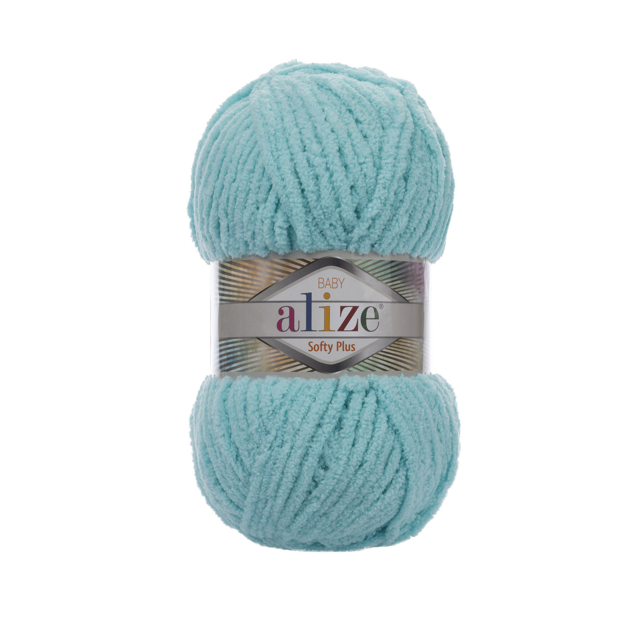 Пряжа плюшева Alize Softy Plus (Алізе Софтлі Плюс), Ментол №263, 100гр., 120м. нитки для в'язання