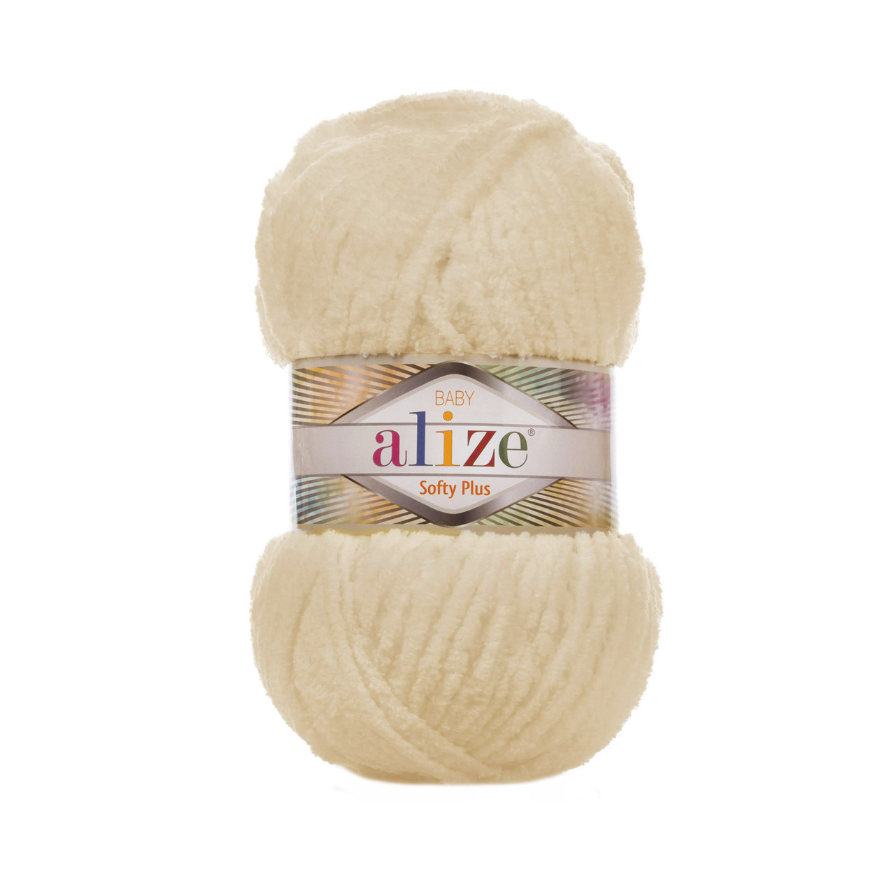 Пряжа плюшева Alize Softy Plus (Алізе Софтлі Плюс), Шампань №310, 100гр., 120м. нитки для в'язання
