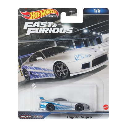 Машинка Premium Hot Wheels Toyota Supra Fast & Furious 1:64 HNW46/HKD25 Silver