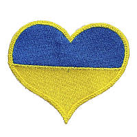 Шеврон Нашивка Сердце флаг Украины на липучке НШВ-052 Желто-голубой (59508322)