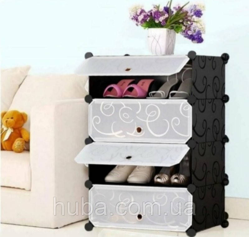 Універсальна збірна шафа-органайзер для взуття Storage Cabinet MP A1-4.(36х37х76 см).