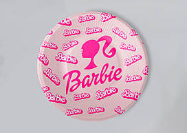 Паперові тарілки "Barbie" рожеві 10шт. (18см.)