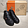 Чоловічі зимові шкіряні кросівки Black Classic, фото 7