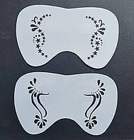 Комплект трафаретов многоразовых для рисования бодиарт №1112 13 х 21,5 см 2 шт