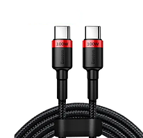 Оригінальний кабель Baseus USB Type-C - Type-C PD Q. C 4 100W 5A Колір Чорний 2 метри Швидка зарядка