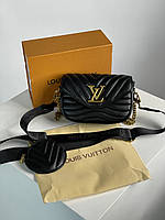 Louis Vuitton New Wave Multi Pochette Bag Black/Gold 20 х 13 х 6 см женские сумочки и клатчи высокое