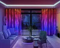 Гирлянда rgb яркая Гирлянда штора 3х3 метра 200 Led Lights Светодиодные гирлянды мульти цвета (Смарт гирлянда)