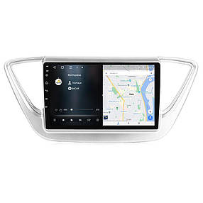 Штатна магнітола для Hyundai Accent Solaris silver 2017-2018 BACAR 4/64Gb Individual, фото 2