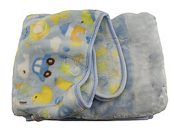 Дитячий плед ковдра Туреччина для новонародженого подарунок новонародженому блакитному (НДП105)