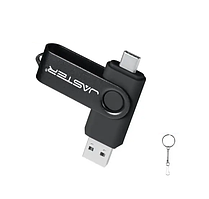 USB OTG флешка JASTER 64 Gb USB type-c Колір Чорний для телефону і комп'ютера