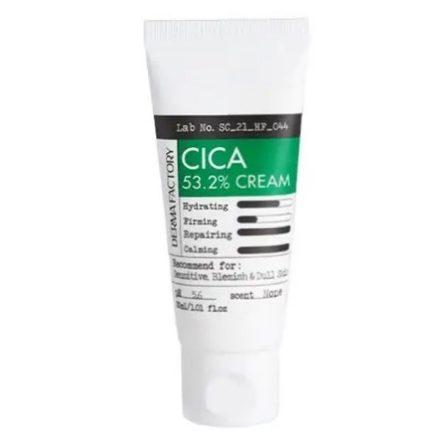 Зволожувальний крем з екстрактом центели азійської Derma Factory Cica 53.2% Cream 30 мл