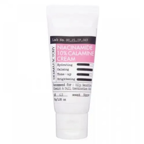 Крем із ніацинамідом і каламіном Derma Factory Niacinamide 10% Calamine Cream 30 г, фото 1