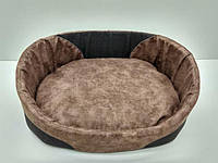Лежак для собак великих порід Фокс No6 54х76х21 коричневий