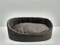 Лежак для собак і котів Лагуна No3 42*56*19 фіолетовий, коричневий,сірий