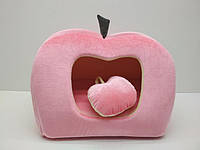 Будка яблуко для котів і собак No2 440х440х410 рожева