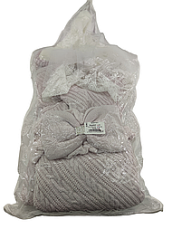 Конверт плед зимовий для новонародженого Туреччина унісекс дитячий пудра (ДНП54)