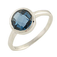 Серебряное кольцо Amari с топазом Лондон Блю 1.807ct, вес изделия 2,74 гр (0567839) 18 размер
