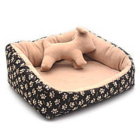 Лежак для собак і котів Глорія коричневий №8 680х1000х260