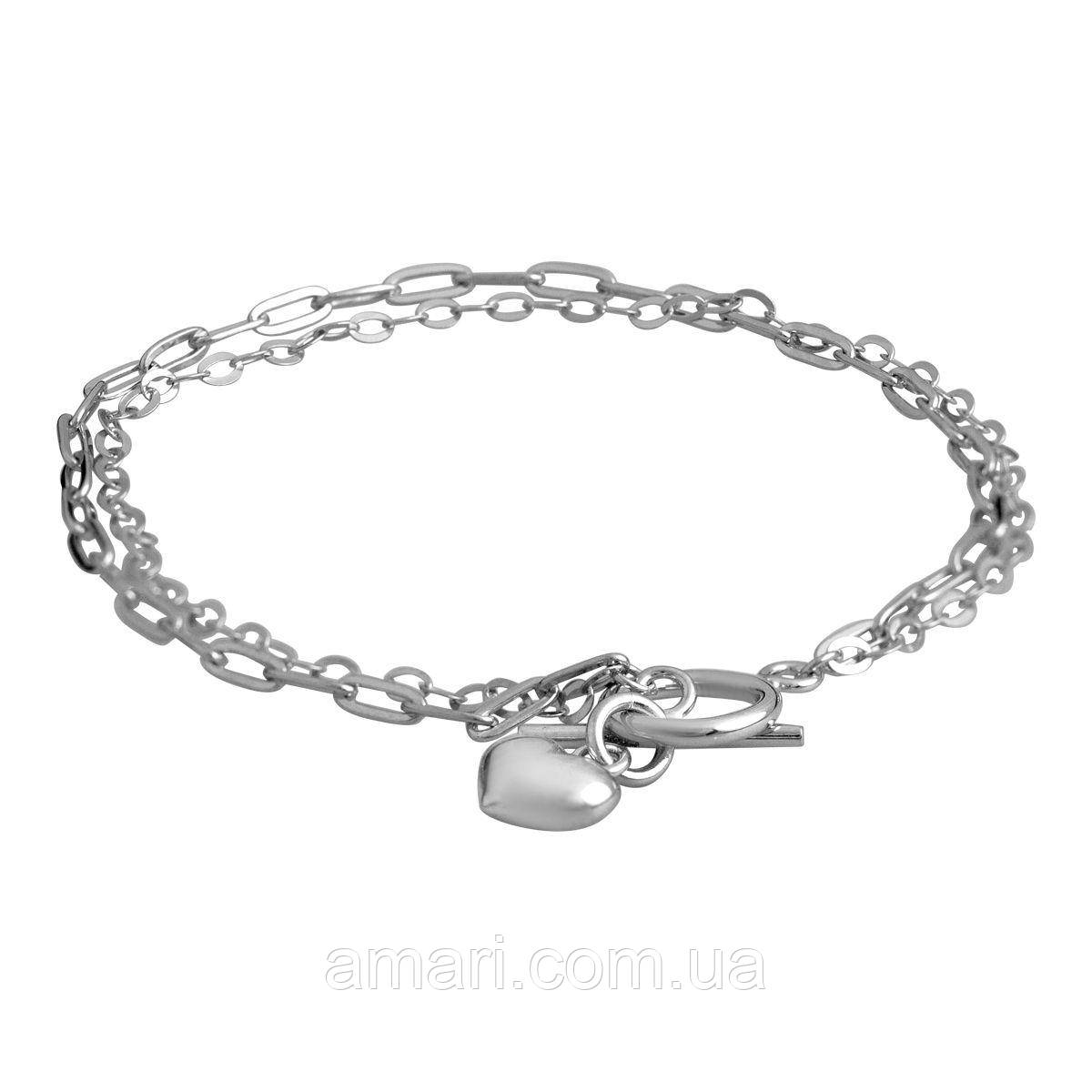 Срібний браслет Komilfo з без каменів, вага виробу 3,27 г (2137801) 17 розмір, фото 1