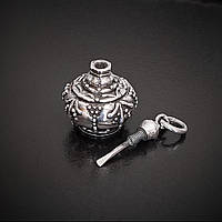 Кулон Бутылочка серебряный открывающийся узор восточный стиль подвеска серебро