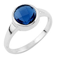 Серебряное кольцо Komilfo с сапфиром nano, вес изделия 2,12 гр (1633922) 17.5 размер