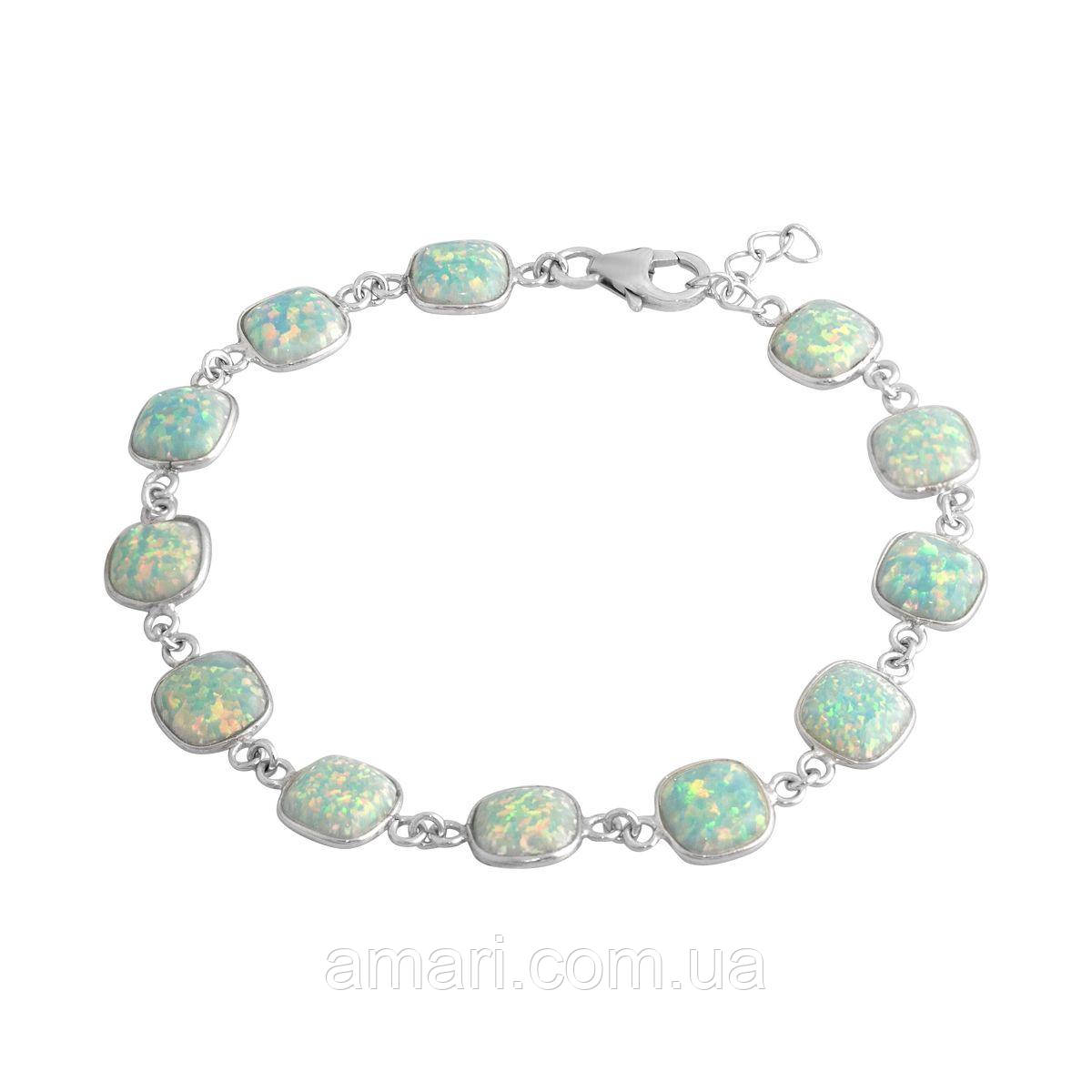 Срібний браслет Komilfo з опалом 10.5ct, вага виробу 4,88 г (2140962) 1921 розмір, фото 1